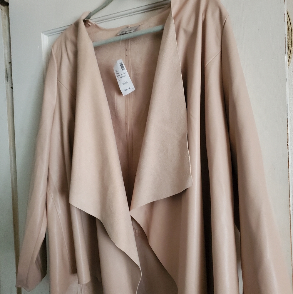 Pink faux leather jacket size 22-24